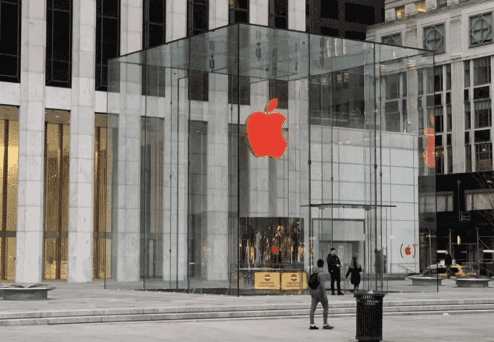 This is the Apple Store logo in Red color for AIDS day.