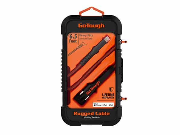 GO-TOUGH Reinforced MFi Lightning Cable on Mobile