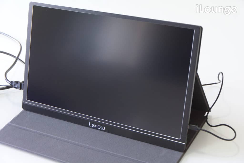 This is the Lepow Portable Monitor with a leather case cover.