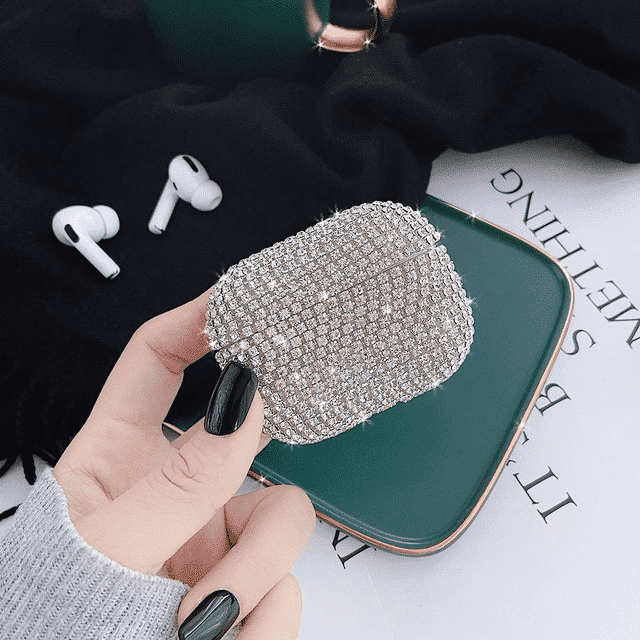 This is a Glitter Bling Diamond case for the AirPods Pro.