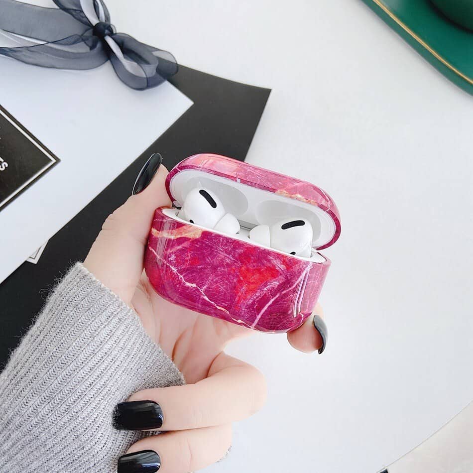 This is a Marble Pattern Hard case for the AirPods Pro.