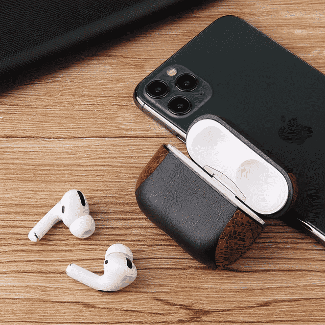 This is Multi-Colored Leather Case for AirPods Pro