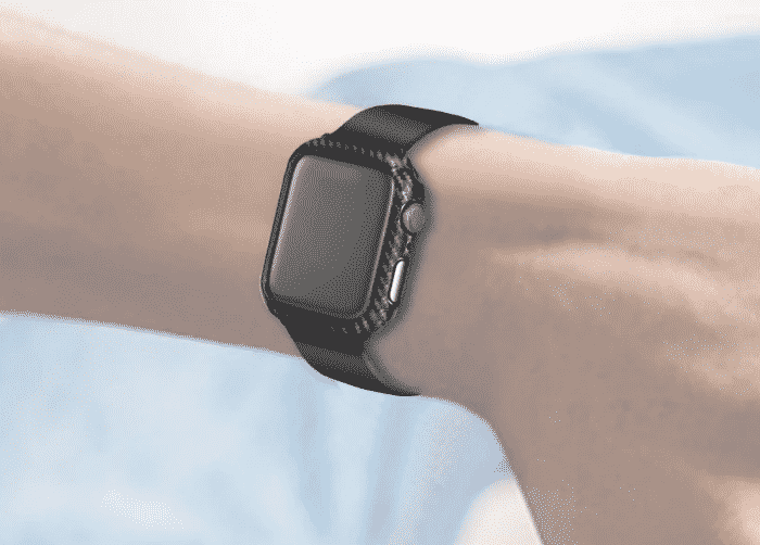 This is the Frame Carbon Case for 44mm and 40mm Apple Watch Series 5.