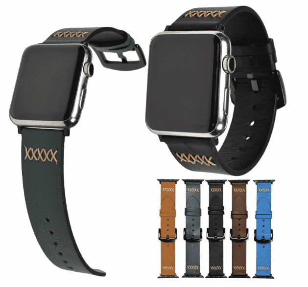 This is the Leather pulsos band for 44mm and 40mm Apple Watch Series 5.