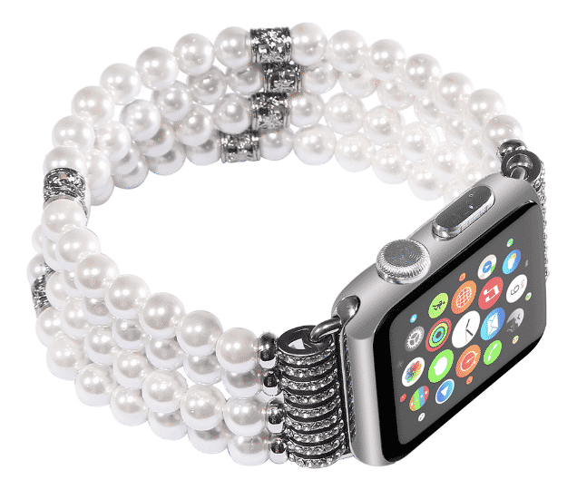 This is the Pearl Strap Band for 44mm and 40mm Apple Watch Series 5.