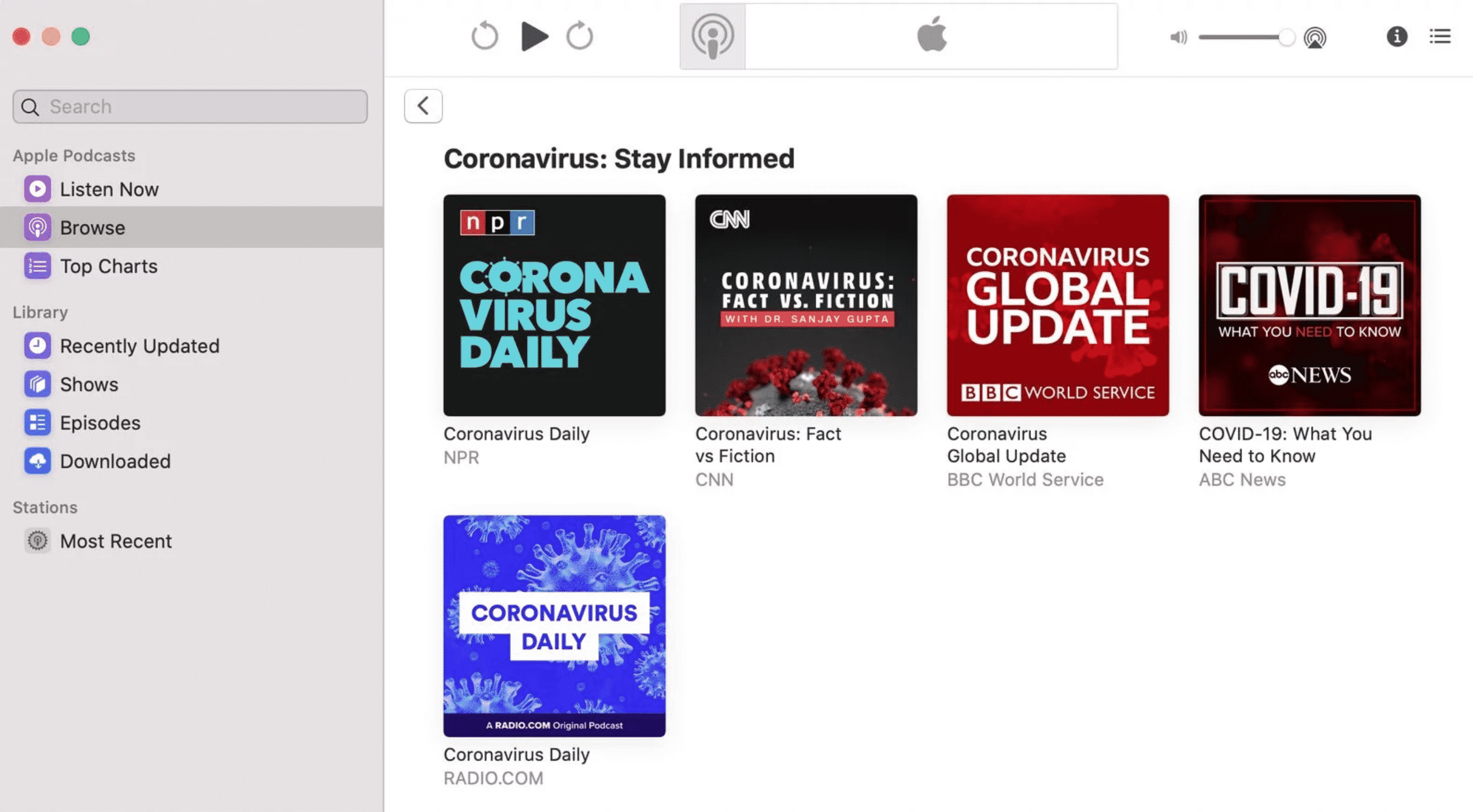 Apple Adds Stay-at-Home