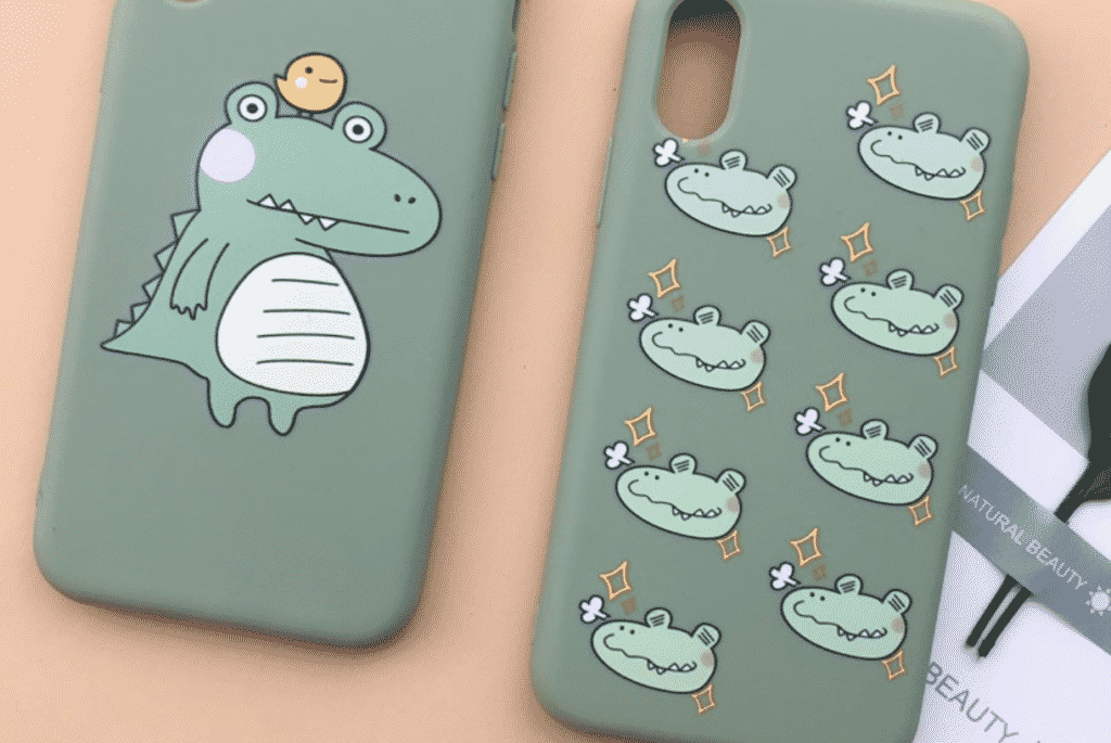 Cartoon Dino Case for iPhone SE 2020