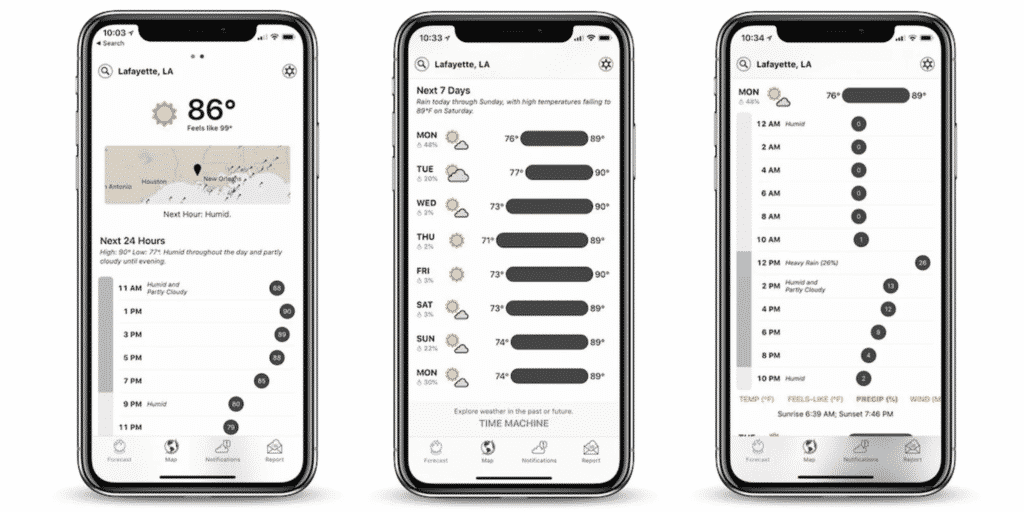 Dark Sky weather App