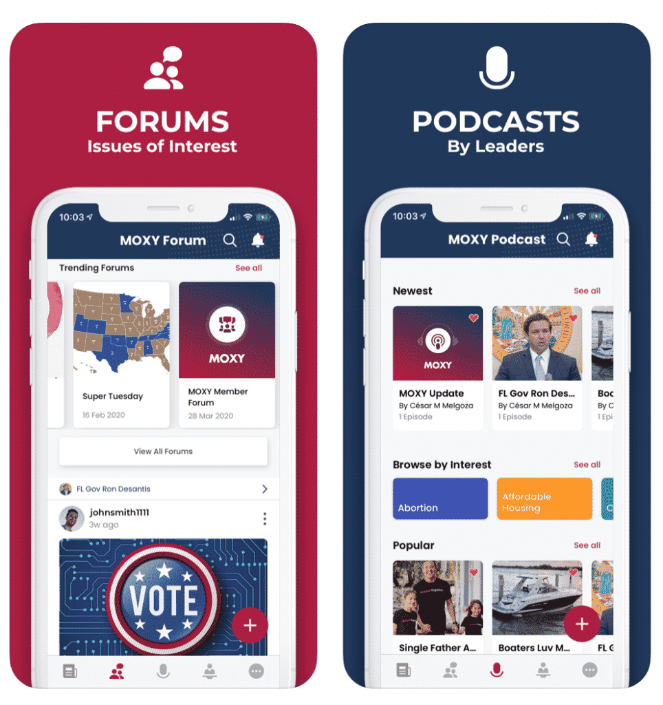 forums and podcasts on MOXY