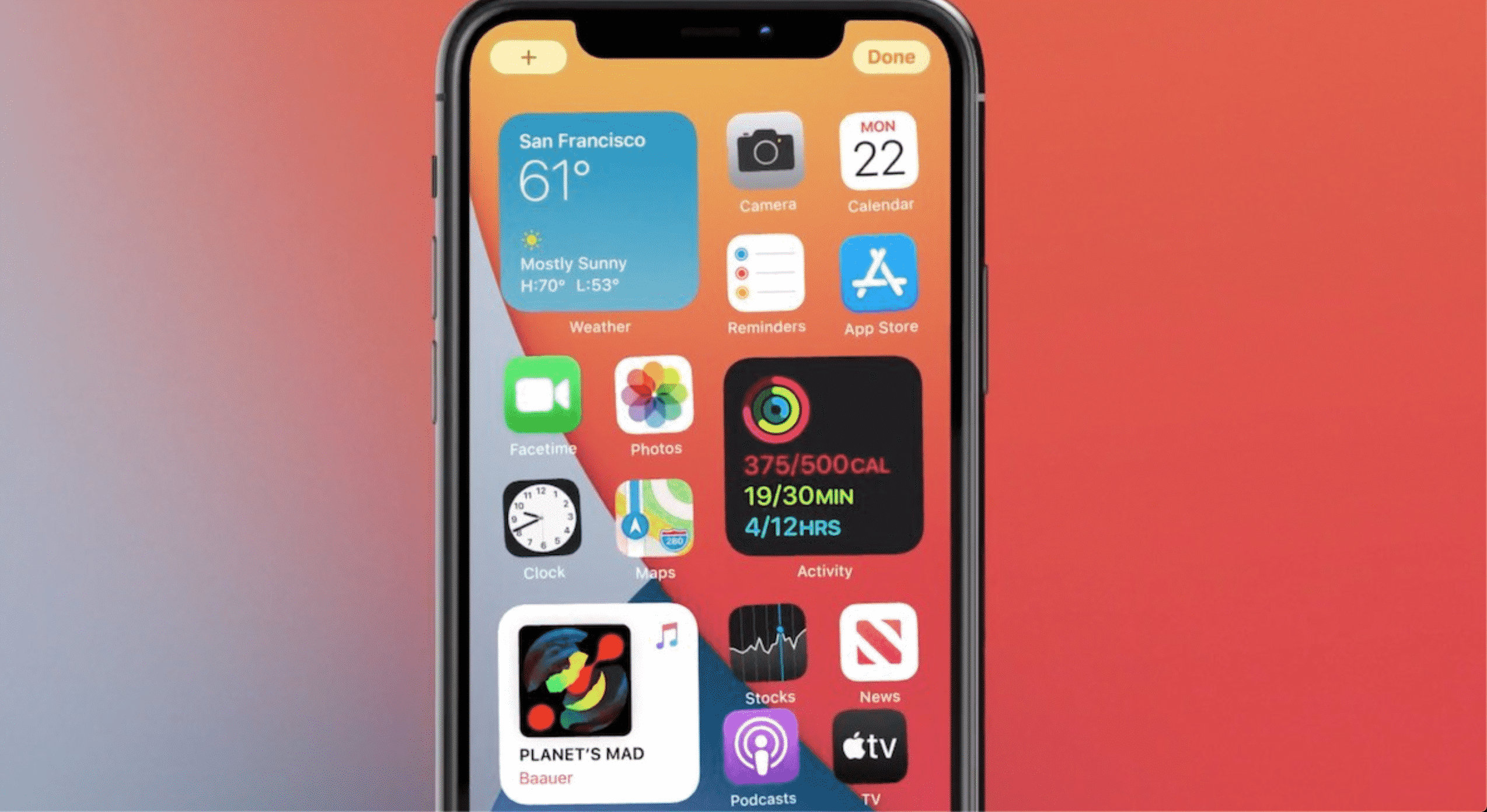 widgets on the new iOS 14