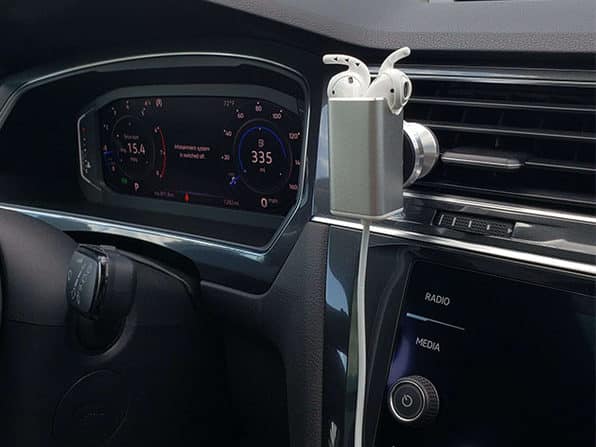 AirPod Charger + Earhoox Bundle inside a car