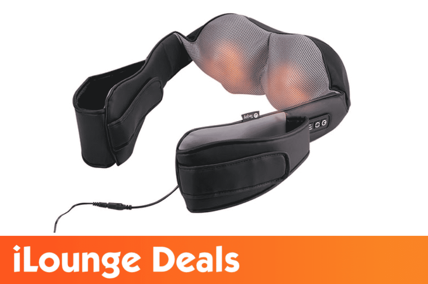 Tekjoy Shiatsu Kneading Massage Pillow with Extended Velcro Strap