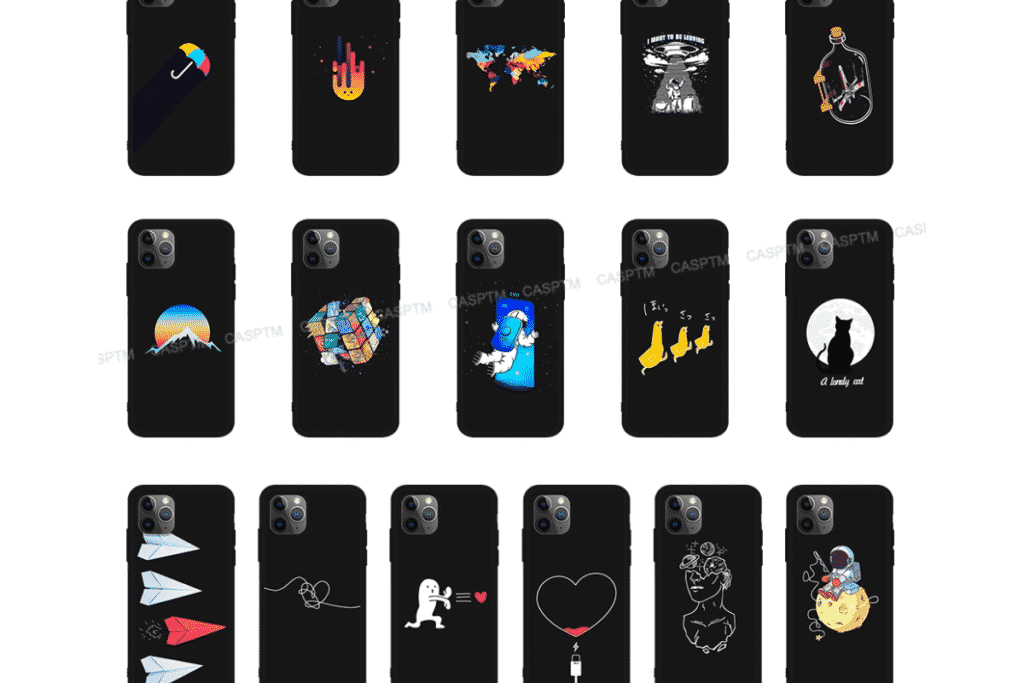 Black Soft TPU Case for iPhone 12