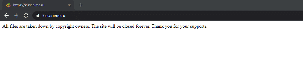 KissAnime Down in Screenshot