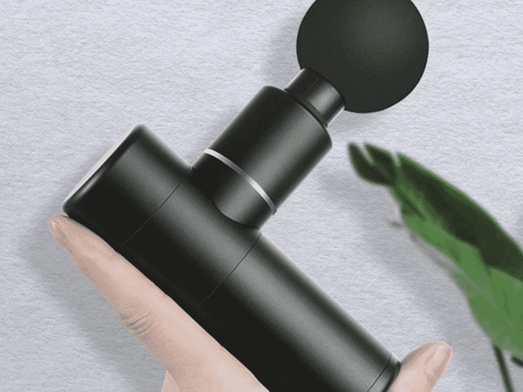 Mini Portable Fascia Massage Gun with a hand