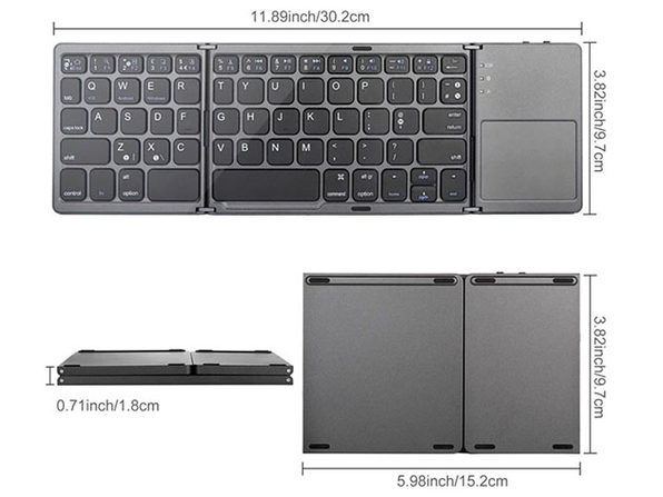Universal Mini Foldable Wireless Keyboard with Touchpad