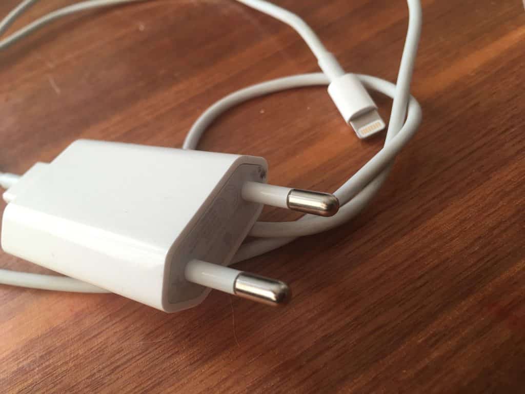 Charging an iPhone with the Lightning cable