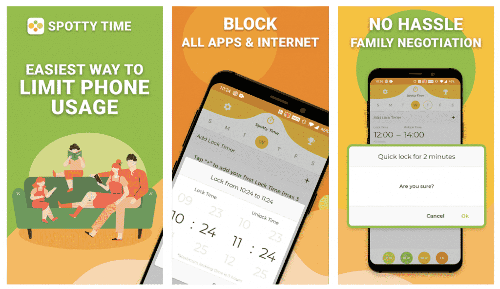 Spotty Time App in screenshots