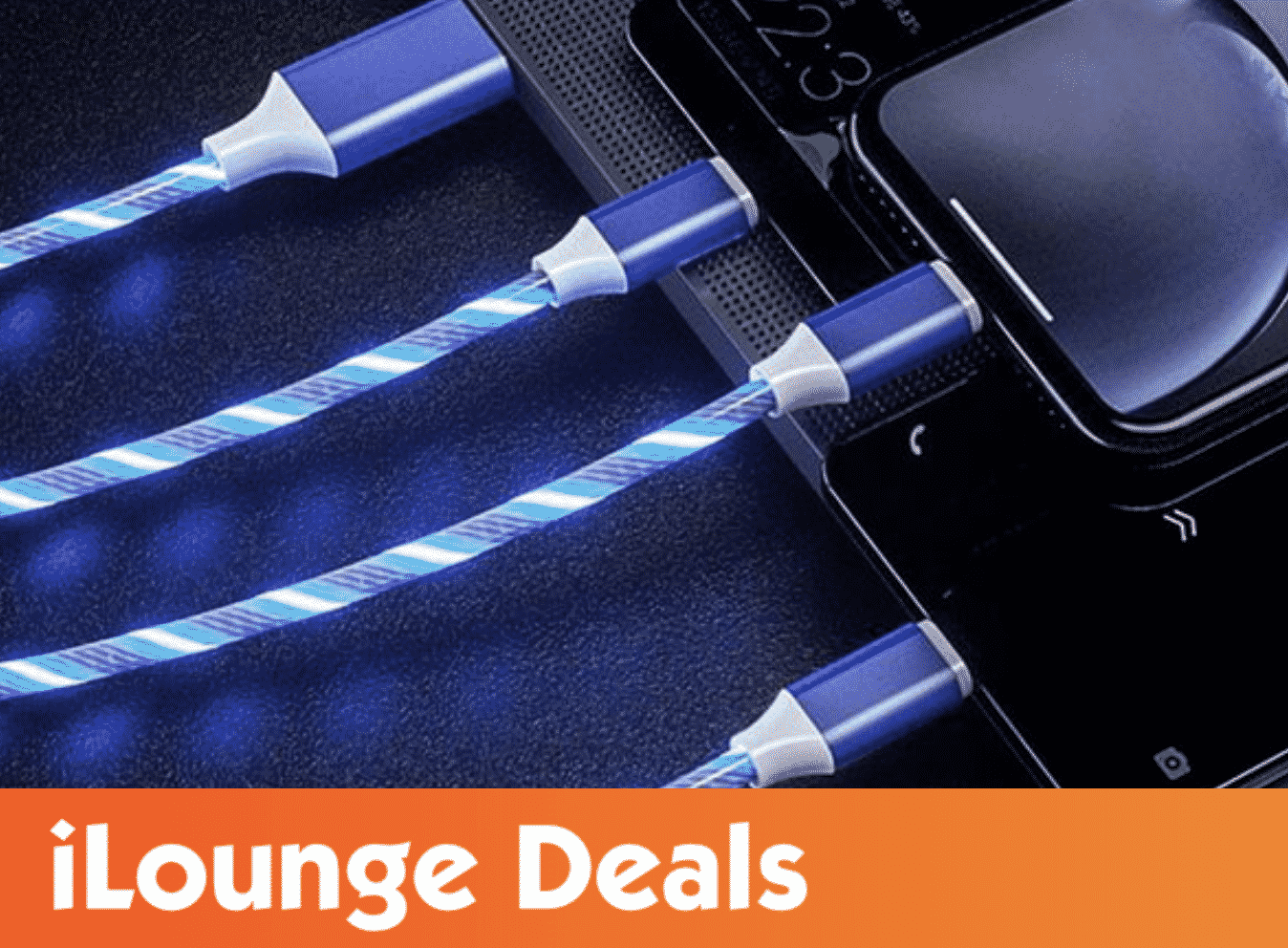 LED Light 3-in-1 Micro:Type-C:Lightning Charger Cable