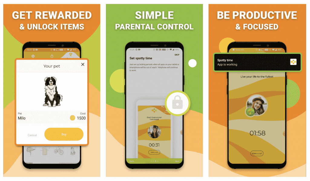 Spotty Time Features in screenshots