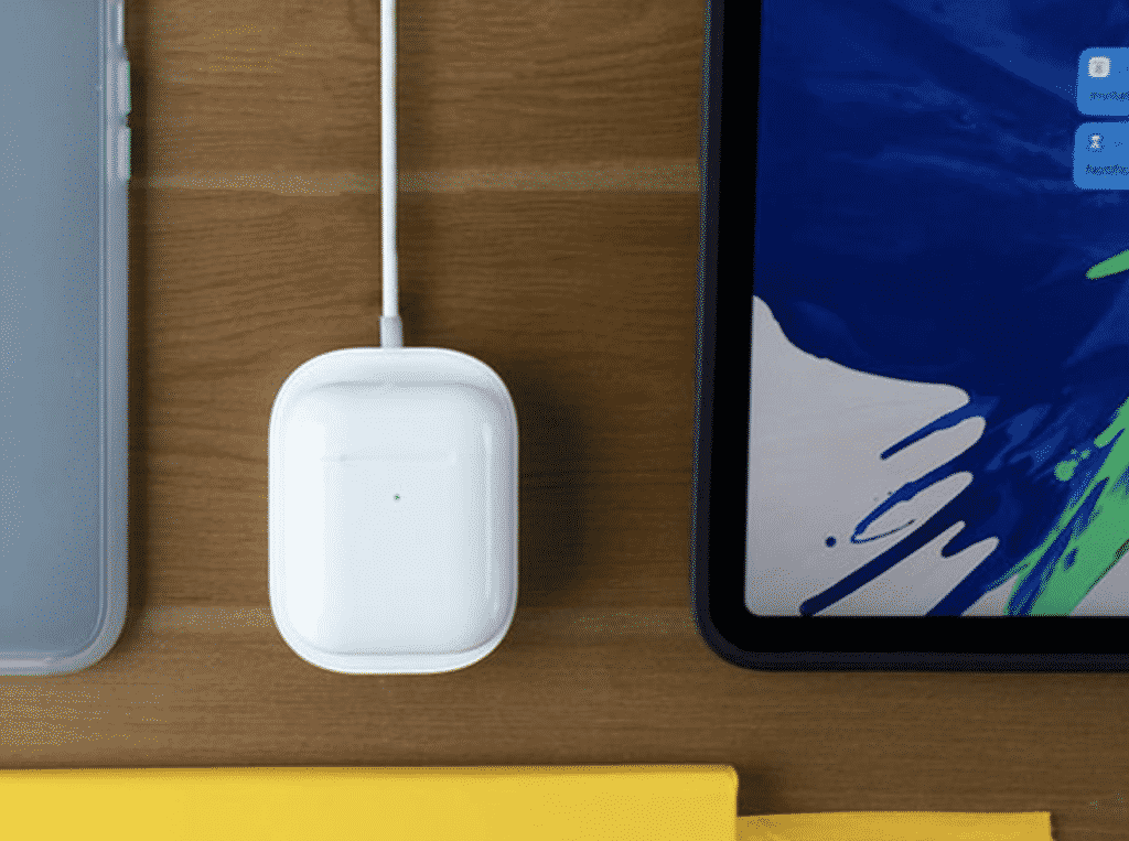 Wireless charging Pad with the AirPods by Apple