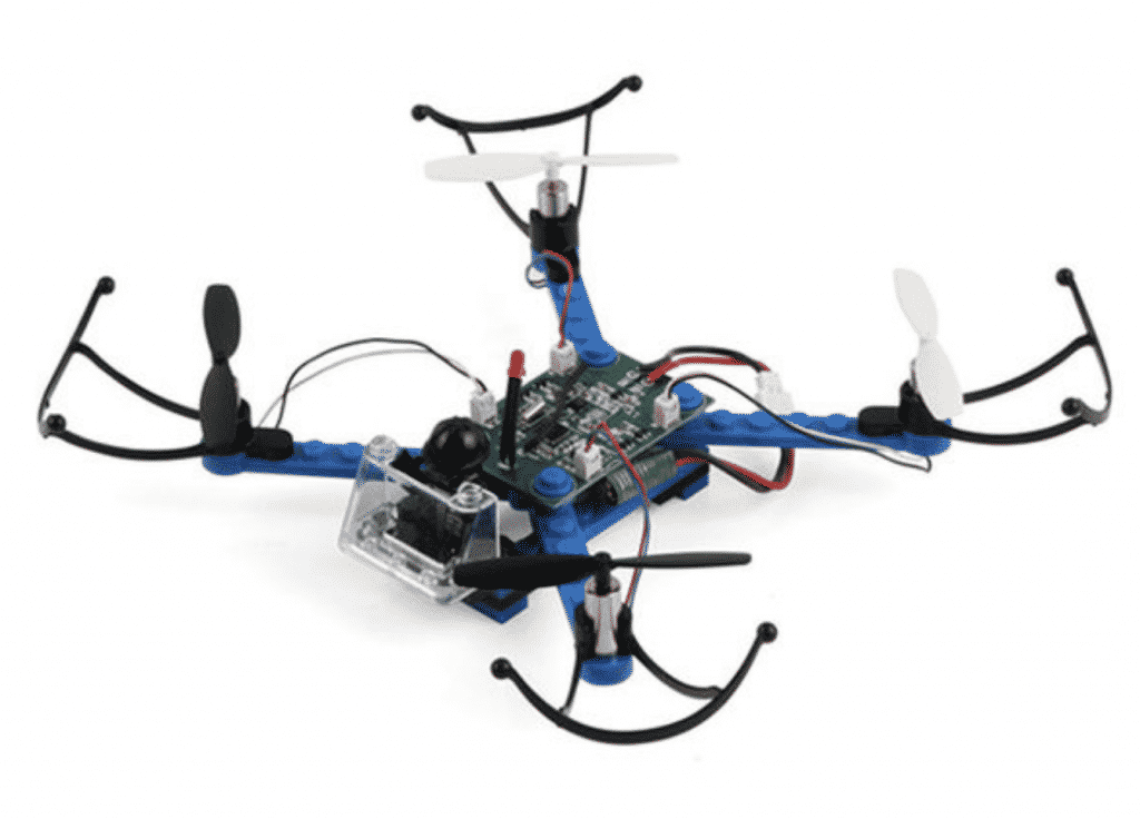 DIY Building Block STEM Drone in close up
