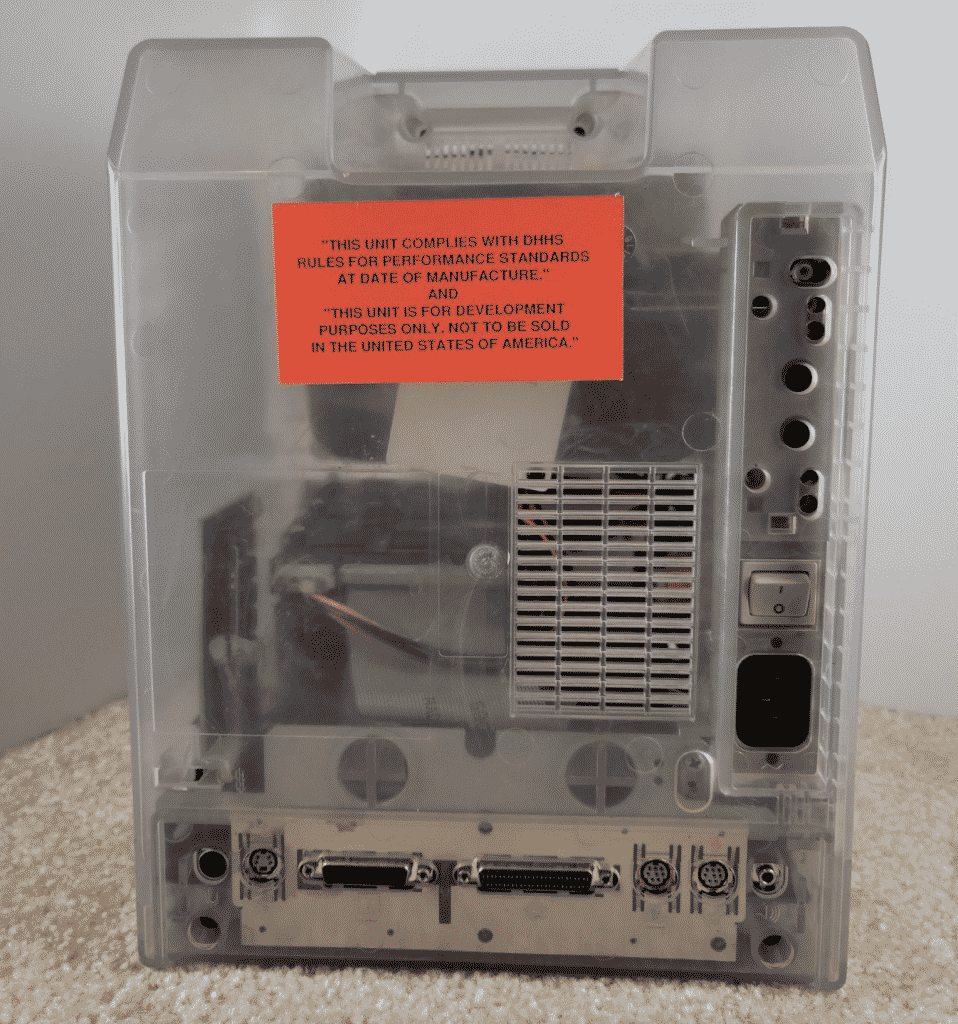 Prototype Apple Macintosh at the back.