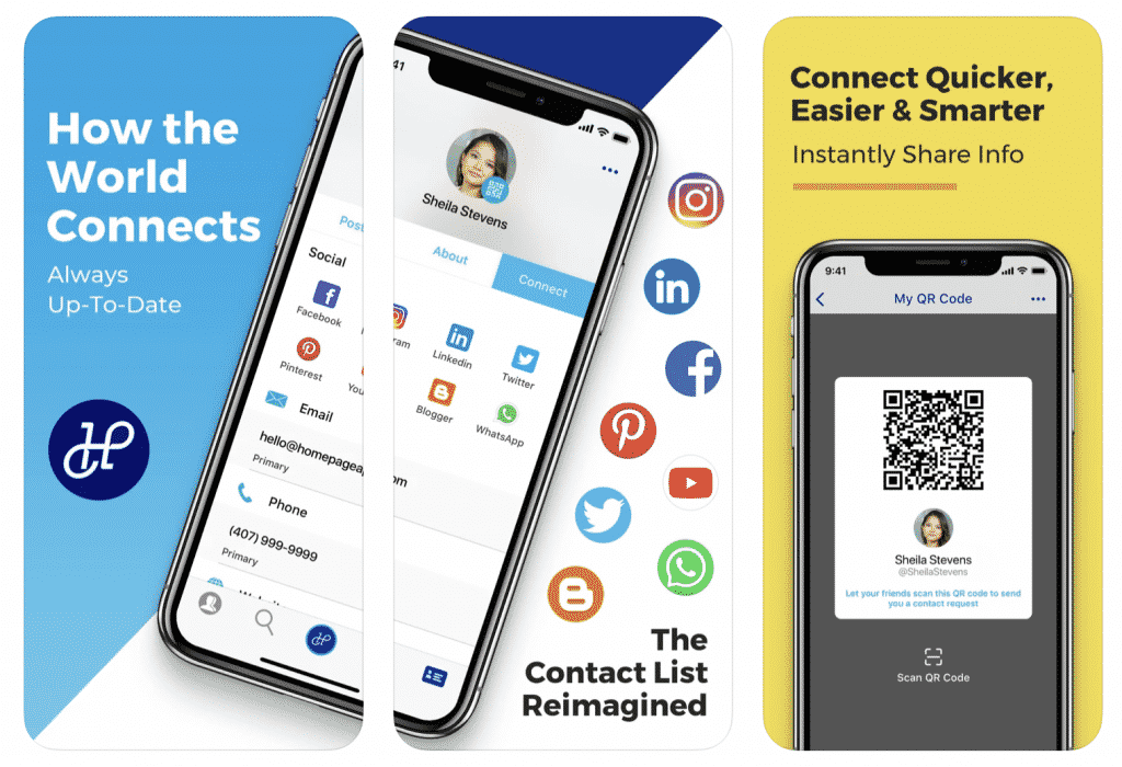 HomePage Smart Contact in screenshots