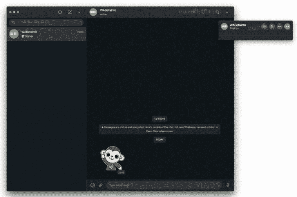 WhatsApp on Mac