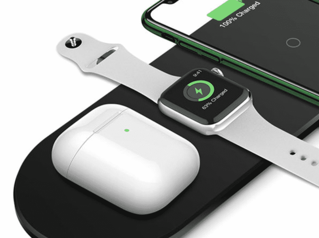 3-in-1 Ultra-Thin Fast Wireless Charging Pad in close up