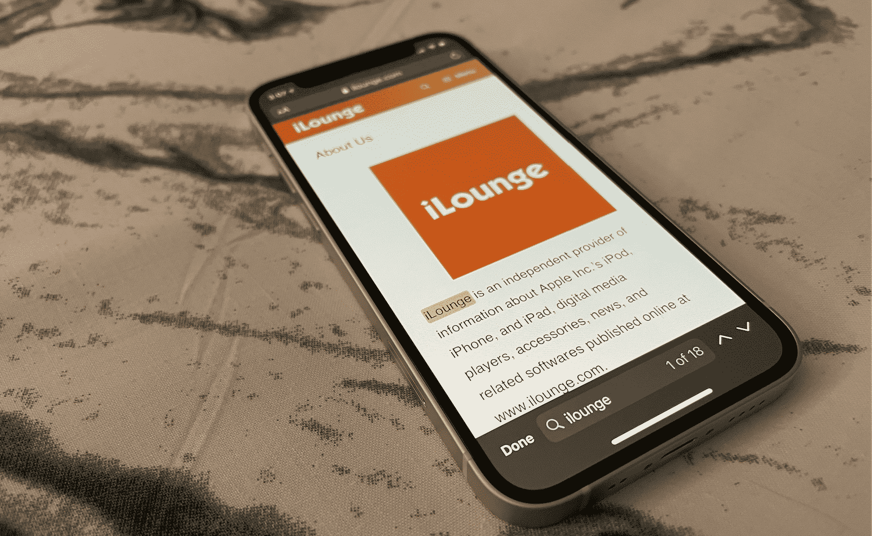 Control F or CTRL F on iPhone