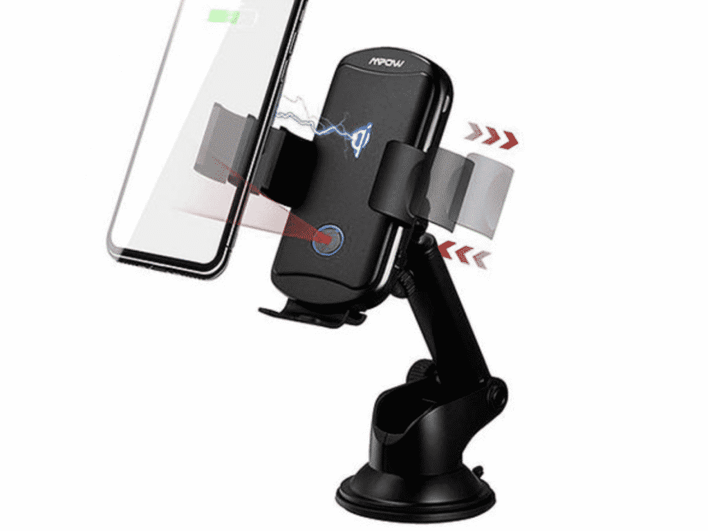 MPOW Universal Wireless Charging Car Mount in close up