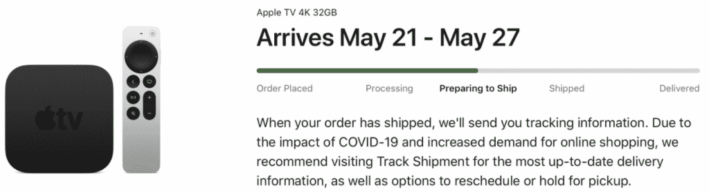 Apple TV 4K getting ready to ship