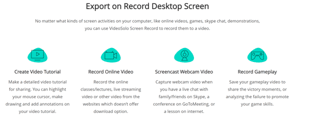 VideoSolo Screen Recorder: Record Any Video from Screen