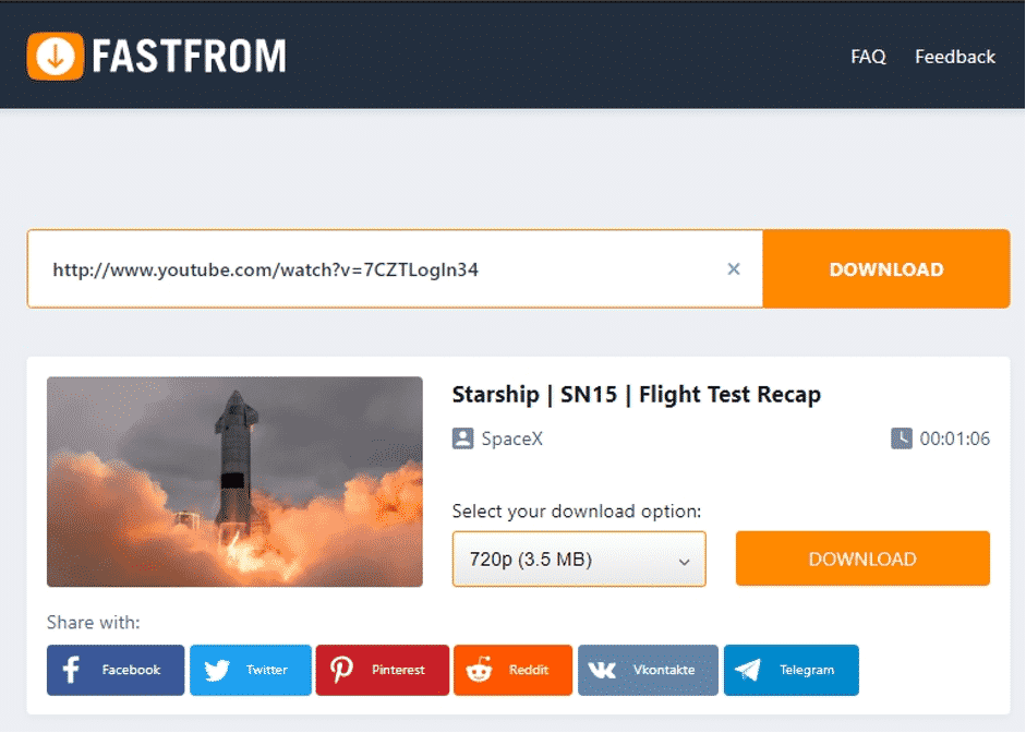 Downloading YouTube videos in one click