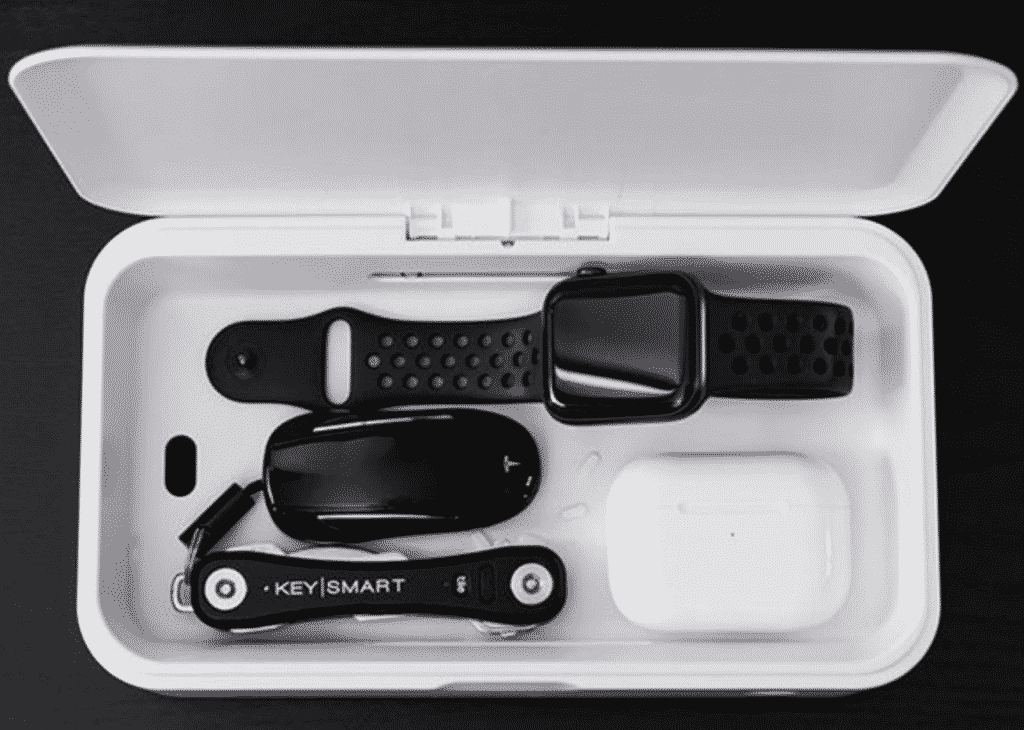 CleanTray UV Light Sterilization Case in close up