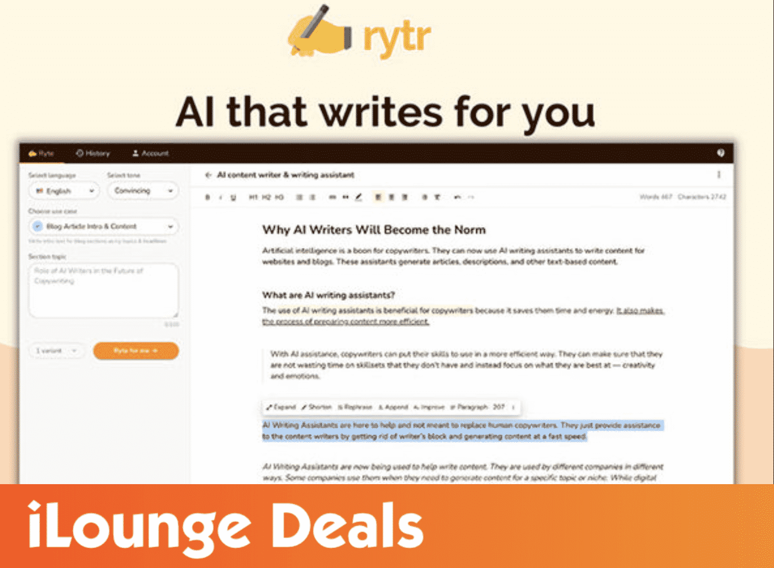 Rytr Lifetime Subscription