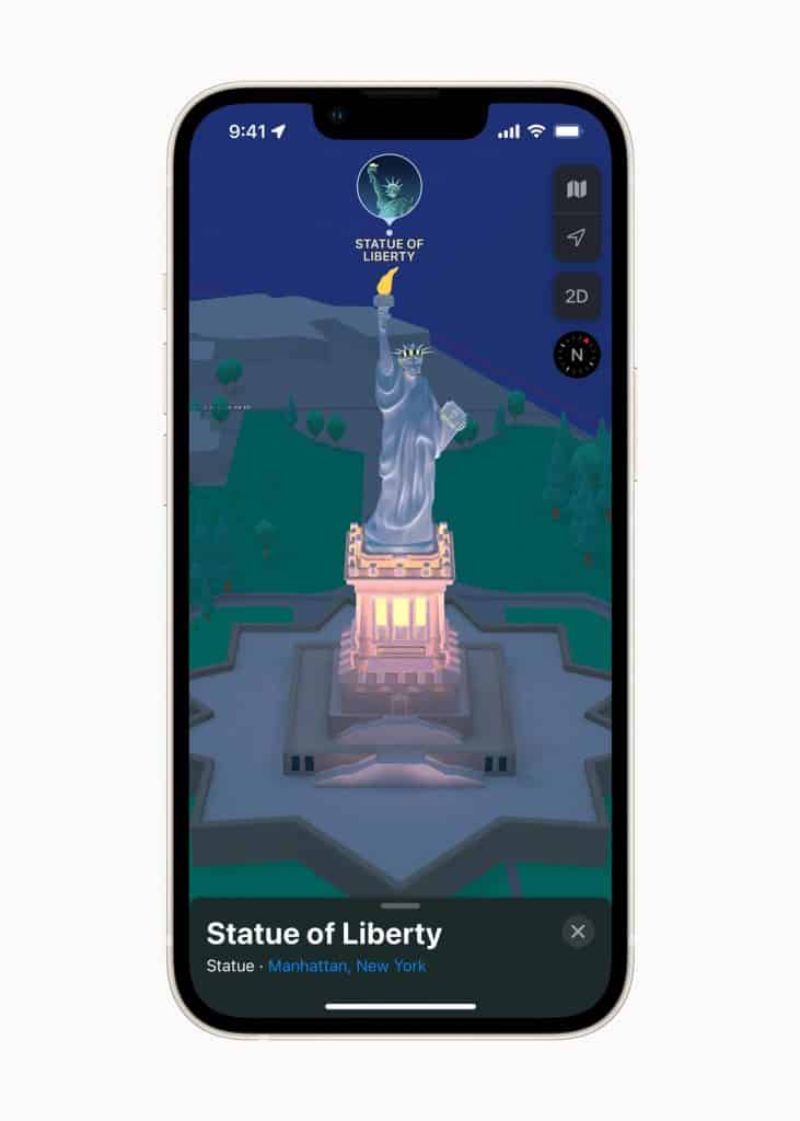 Apple Maps - Statue of Liberty