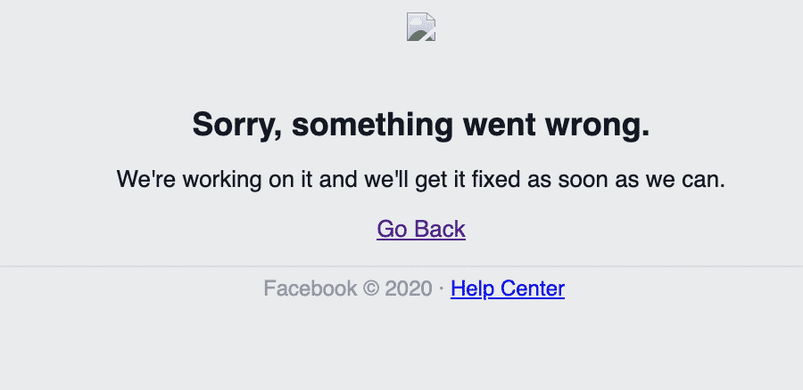 Facebook down