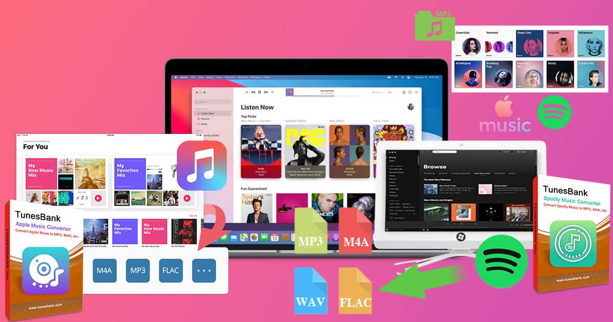 How to Convert Apple Music and Spotify Music to MP3 with TunesBank Music Converter