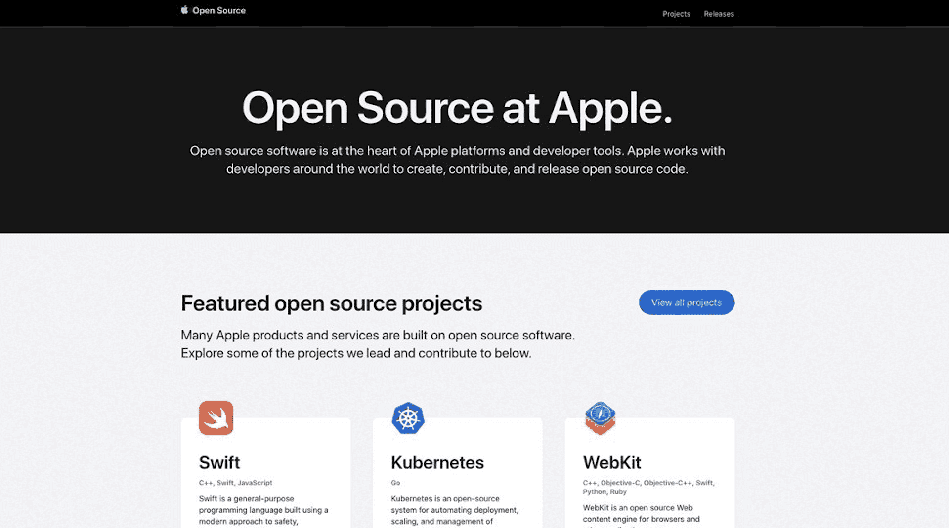 Open Source at Apple