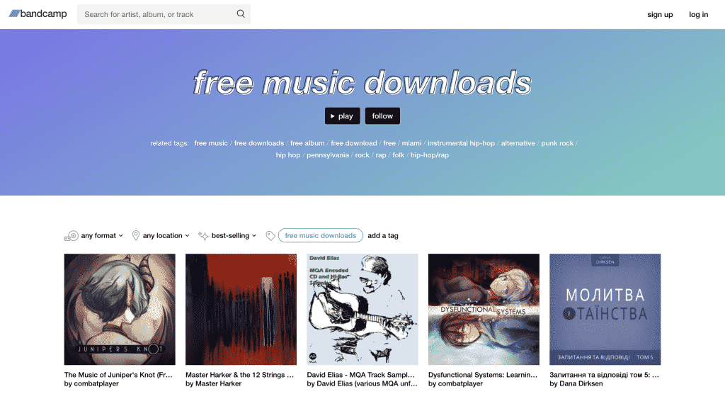 Download free songs and music from Bandcamp