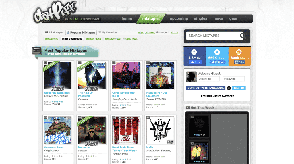 Download free songs and music from DatPiff