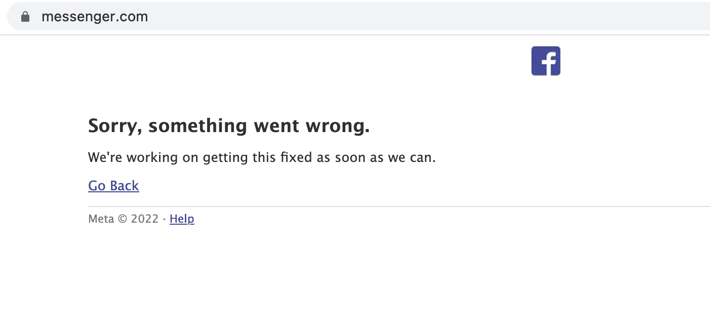 Facebook Messenger is down