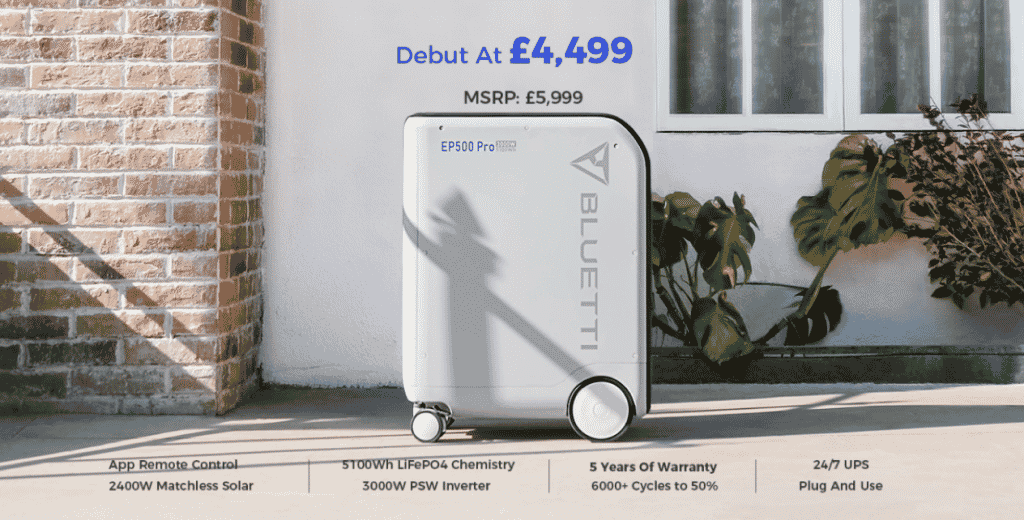BLUETTI’s Solar Generator Powerhouse EP500Pro Launches in the UK