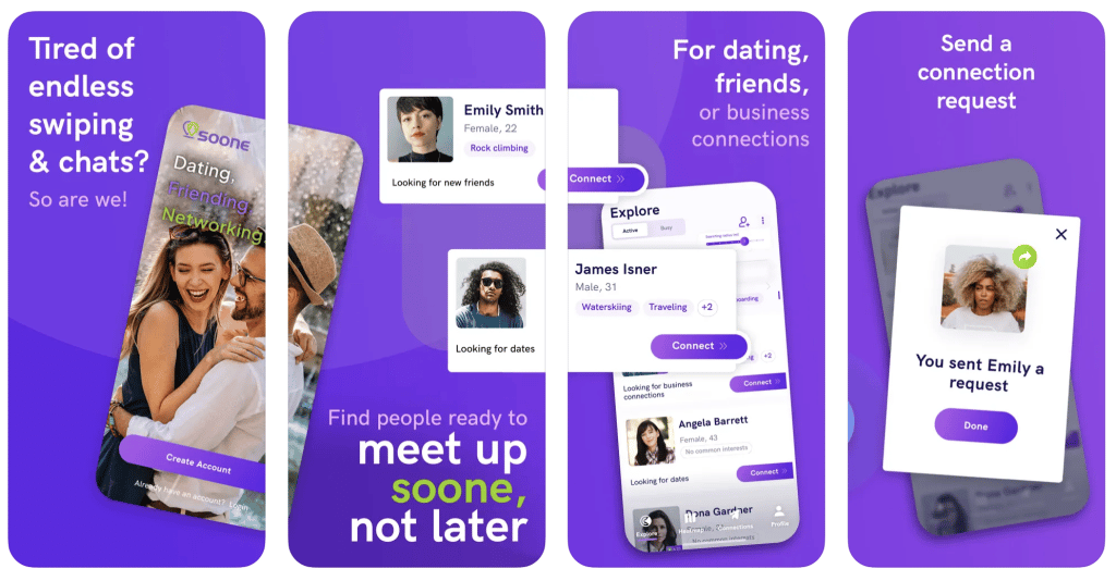 Soone App screenshots