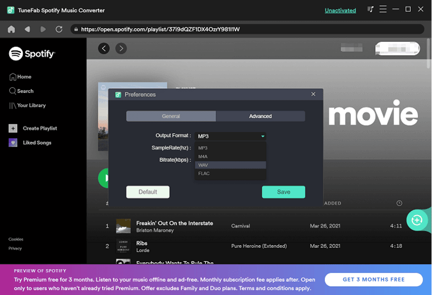 Customize Output Parameters to Download Spotify Songs