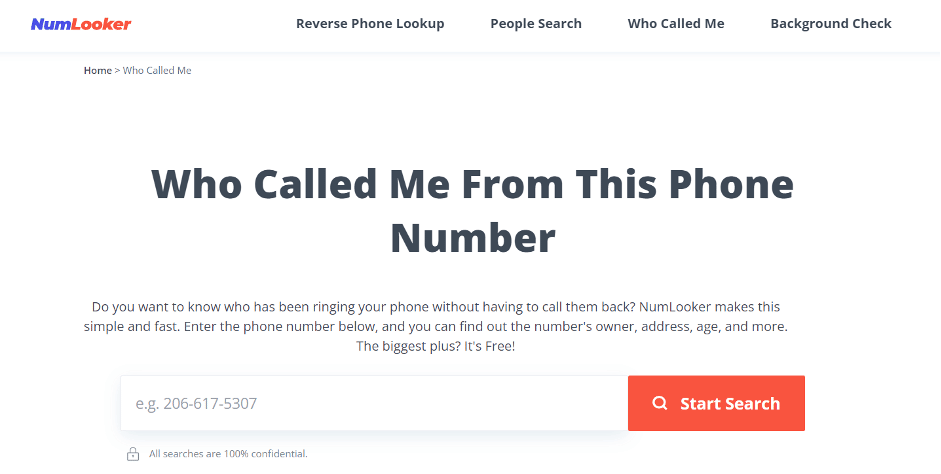 NumLooker Review – Free Phone Number Lookup | Find Out Who Called Me Online