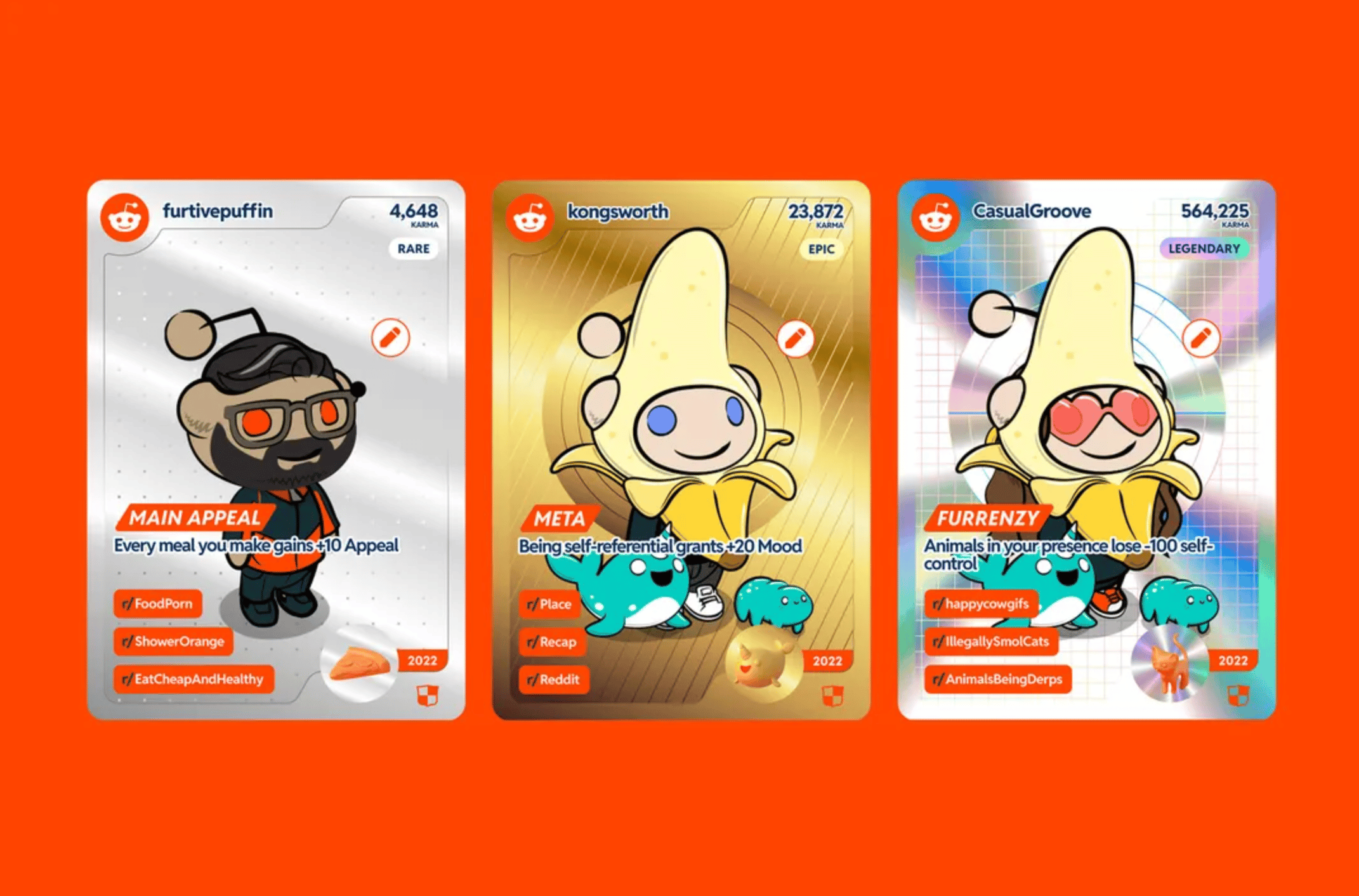 Reddit Recap trading cards