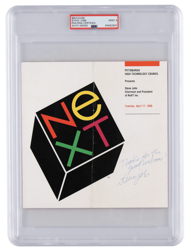 Steve Jobs Signed NeXT Brochure